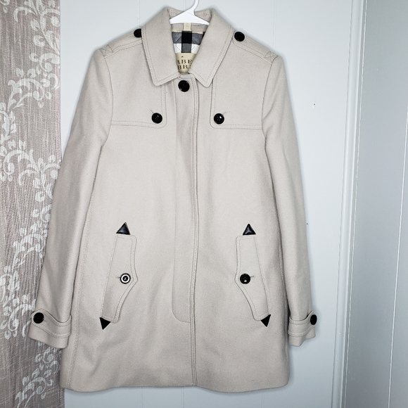 Burberry Jackets & Blazers - Burberry Brit Wool Pea Coat Thick Heavy Sz 8